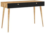 Biurko z szufladami dąb craft + czarny S9-E92