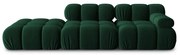 Zielona aksamitna sofa 282 cm Bellis – Micadoni Home