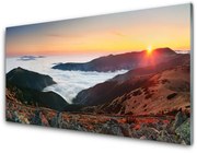 Obraz Akrylowy Góry Chmury Słońce Krajobraz