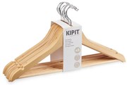 Drewniane wieszaki do garderoby WOODEN, 8 sztuk