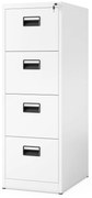 Metalowa szafa kartotekowa SARA V4, 460 x 1320 x 620 mm, biała