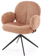 Krzesło tapicerowane K568 cynamonowe obracane HALMAR