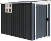 Outsunny Domek ogrodowy na narzędzia, z oknem, otworami wentylacyjnymi, zamykany, ze stali, Ciemnoszary