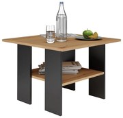 Stolik z półką kwadratowy MODERNA ARTISAN CZARNY