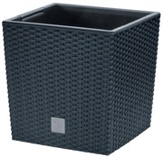Donica ogrodowa Rato Rattan 40 x 40 x 40,8 cm antracyt PROSPERPLAST