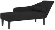 Nowoczesny czarny szezlong na drewnianych nóżkach Z7-F72