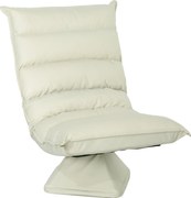 HOMCOM Fotel Relaksacyjny, Leniwe Sofa, Regulowane Oparcie, Wygląd Skóry, 62x70x95cm, Beżowy