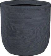 Wazon żywiczny cylindryczny Raffaello Grigio 35x34cm do roślin doniczkowych i ogrodowych