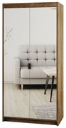 Szafa uchylna - dwudrzwiowa z lustrem - Essa 2DL | dąb lefkas