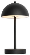 Zewnetrzna Lampa stołowa zewnętrzna czarna, ładowana, 3-stopniowo ściemniana - Keira Nowoczesny Oswietlenie zewnetrzne