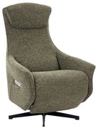 Fotel elektryczny relaksujący  teksturowany zielony TASEMO