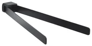 Gedy - Wieszak na ręcznik ścienny obrotowy PIRENEI 36 cm matowy czarny