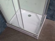 Prysznic z hydromasażem TYRAL - 2 strefy z dyszami masującymi - L90 x l 70 x wys.212 cm - Funkcja deszcz tropikalny i mała głowica prysznicowa