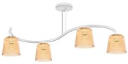 Żyrandol natynkowy LUCEA 4xE27/15W/230V biały/pomarańczowy