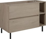 Meble łazienkowe 100 cm (80+20), nóżki, Kolor: Dąb Ciemny, 100 x 80,7 x 46 cm