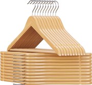 Zestaw drewnianych wieszaków SOHO, 20 szt., naturalny brąz SongmicsHome