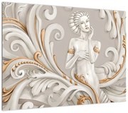 Obraz bogini na ozdobnym tle (70x50 cm)