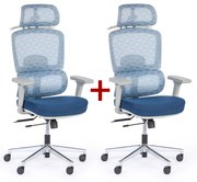 Krzesło biurowe TERRY 1+1 GRATIS, niebieski