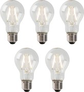 Zestaw 5 żarówek LED E27 A60 przezroczyste 2W 180lm 2700K