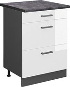 Szafka dolna do kuchni biały wysoki połysk 60x60x81.6 r-line