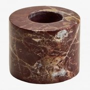 Świecznik Z Naturalnego Kamienia Seravento Czerwony Marmur Cherry Gold - Sklum