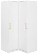 Szafa narożna 2-drzwiowa - szer. 115 cm - Biały - LIZANDRO