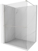 Mexen Kioto+ ścianka prysznicowa z półką Walk-in 70 x 200 cm, transparent, nikiel szczotkowany - 800-070-121-97-00