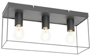 Minimalistyczna lampa sufitowa czarna 3-punktowa - Kodi