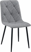 Szare krzesło LIBRA PLATINUM GREY z czarnymi nogami