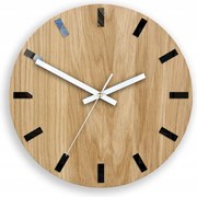 Zegar na ścianę nowoczesny drewniany z cichym mechanizmem okrągły solidny