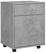 Nowoczesny kontenerek biurowy na kółkach szarość betonu R3-F36