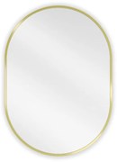 Mexen Loft lustro łazienkowe owalne 70 x 50 cm, rama złota - 9851-070-050-000-50