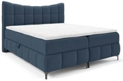 Granatowe łóżko kontynentalne z pojemnikiem 5 rozmiarów A5-M35