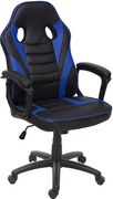 Krzesło biurowe MCW-F59,  czarny/niebieski