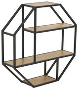 Nowoczesna loftowa półka ścienna w kolorze dębu L3-P16