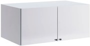Biała zamykana półka ścienna z dwoma frontami W8-C17