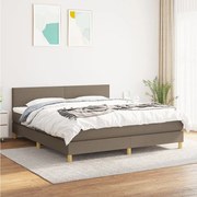 Boxspring Taupe 180x200 cm z Materacem Kieszeniowym i Topperem