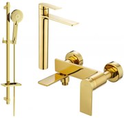 Mexen Zero DQ40 zestaw wannowy, złoty - 7113DQ40-50