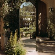 Spersonalizowana naklejka na lustro S50 – Welcome to the wedding of...