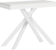 Konsola rozkładana 90x40/196 cm Krack Small Evolution frassino biała biała rama