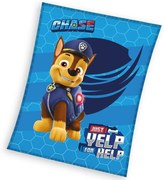 Carbotex Kocyk dziecięcy Paw Patrol Bohater Chase,110 x 140 cm