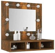 Toaletka z oświetleniem nablatowa lub wisząca przydymiony dąb L1-D44