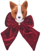 Welurowa kokarda ze zwierzątkiem, 20 x 30 cm