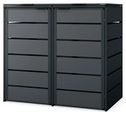 Zabudowa śmietnikowa 240L dwukomorowa, antracyt