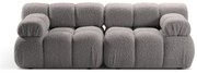 Jasnoszara sofa modułowa z materiału bouclé 188 cm Bellis – Micadoni Home