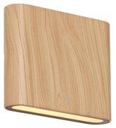 Zewnetrzna Skandynawski Kinkiet / Lampa scienna zewnętrzny z nadrukiem drewna 11,5 cm z LED IP65 - BattSkandynawski Oswietlenie zewnetrzne