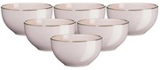 Mäser Miska na zupę Metallic RIM Pink, 18,6 cm,6 szt.