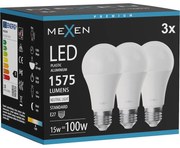 Mexen Nova 3x żarówka LED E27, A60, 15W, Neutralna - 4000K, 1575 lm - L100-E27-1540-01x03