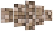 Obraz - Beżowe kostki (125x70 cm)