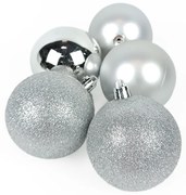 Zestaw bombek z tworzywa sztucznego o różnym wykończeniu, Ø 7 cm, 8 szt.